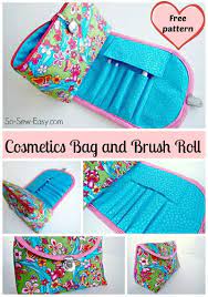 cosmetics bag with brush roll free