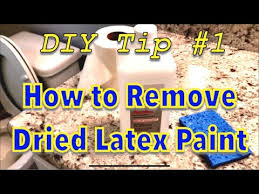 how to remove dried latex paint you