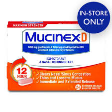 Mucinex D Maximum Strength Expectorant And Nasal Decongestant Tablets 24 Ct In Store Only