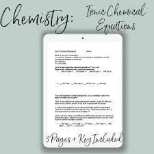 Writing Ionic Chemical Equations