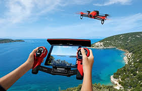 parrot bebop quadcopter drone with sky