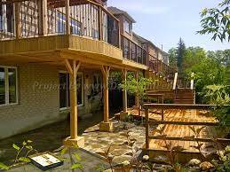 Cedar Deck With Pergola And Railings