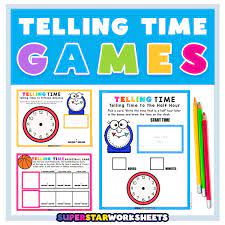 telling time games superstar worksheets