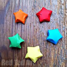 How To Make An Origami Lucky Star Red Ted Art
