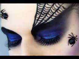 spider black widow halloween makeup