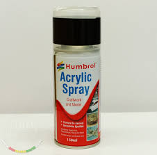 Humbrol Acrylic Black Matt Spray Paint 150ml