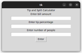 tip and split calculator in python