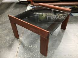 Pair Of Tessa Glass Top Side Tables