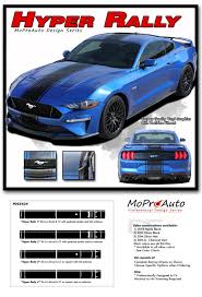 Details About 2018 Hyper Rally Ford Mustang Racing Stripes Center Wide Vinyl Graphic Decal Kit