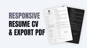 responsive resume cv using html