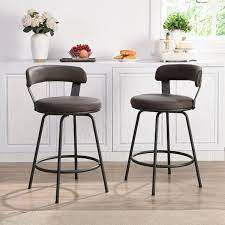 metal frame swivel counter stool