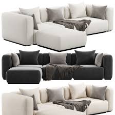 soft modular sofa by vitra 2 3d model