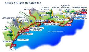 map of costa del sol málaga caramba car