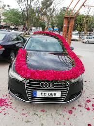 audi car decoration of flowers