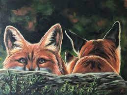 Red Fox Wall Art Decor Oil Painting