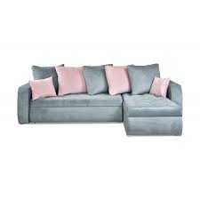 Pale Pink Corner Sofa Bed Trinity