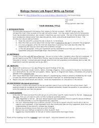    formal lab report example biology   references sheet