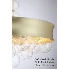 Light Soft Gold Bubble Pendant Light
