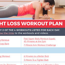Beginners Weight Loss Workout Plan Calendar