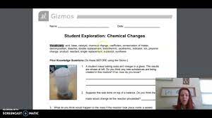 In the chemical changes gizmo, you will look for evidence of chemical changes by looking at changes you can see, touch, or smell. Earth Science B Chemical Changes Gizmo Youtube