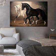 Walking Horse Canvas Wall Art Modern