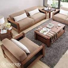 af modern 5 seater wooden sofa set