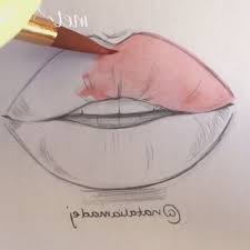 lips drawing video gifs funny