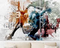 Buy Charging Bull Canvas Print Wall