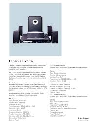 audio pro cinema excite ex c2