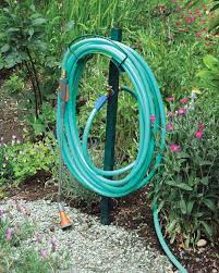 standing hose hanger with faucet