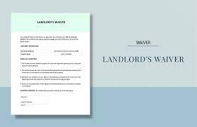 Landlord S Waiver Template Google Docs Word Template Net gambar png