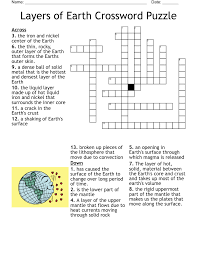 layers of earth crossword puzzle wordmint