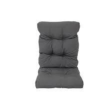 Grey High Back Patio Chair Cushion