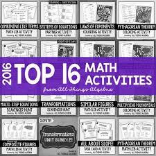 Top 16 Math Activities In 2016