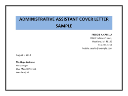 Administrative Assistant Cover Letter Sample