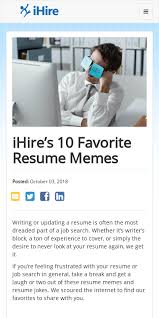 Check spelling or type a new query. Meme Resume 20 Guides Examples