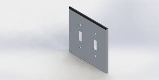 Double Light Switch Cover Plate 3d Cad Model Library Grabcad