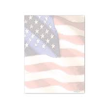 American Flag Stationery 8 5 X 11 60 Usa Letterhead Sheets Patriotic Paper