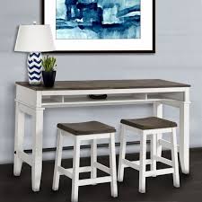 Kona Sofa Bar Table Set Gray White