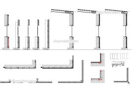 glass wall systems details dwg autocad