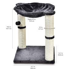 cat tree tower with hammock bed and