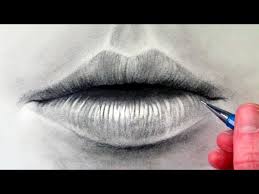 how to draw a realistic mouth lips