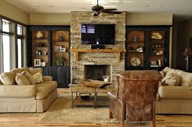 Beautiful Stone Fireplace And On Either