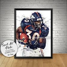 Terrell Davis Poster Denver Broncos