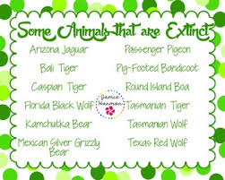 Extinct Animals Mini Chart Set