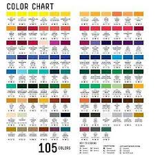 liquitex basics acrylic paint color chart