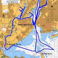 Chart Of New York Harbor Chart 12327 Showing The Beacon