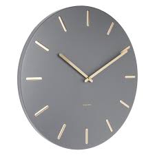 karlsson charm wall clock grey red