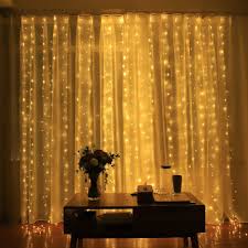 Amazon Com Honche Led Curtain String Lights Usb With Remote For Bedroom Wedding Warm White Home Improvement