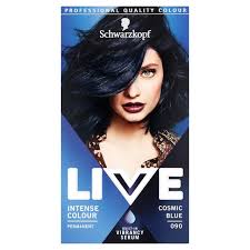 These are the best box hair dye brands for in the lab, we dye swatches with brown, blonde, red, and black shades and evaluate them for their gray coverage. Schwarzkopf Live Intense Colour 090 Cosmic Blue Hair Dye Morrisons